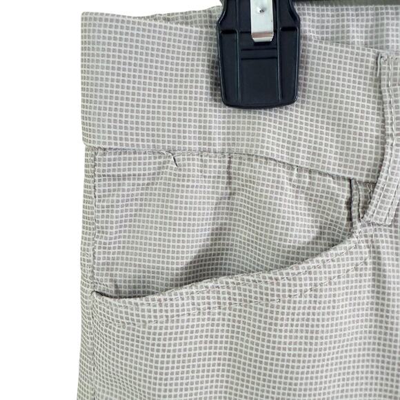 NWT Bevy Flog Tan/White Micro Plaid Pants Straight Leg Mid Rise Women's Size 27 - Picture 4 of 10